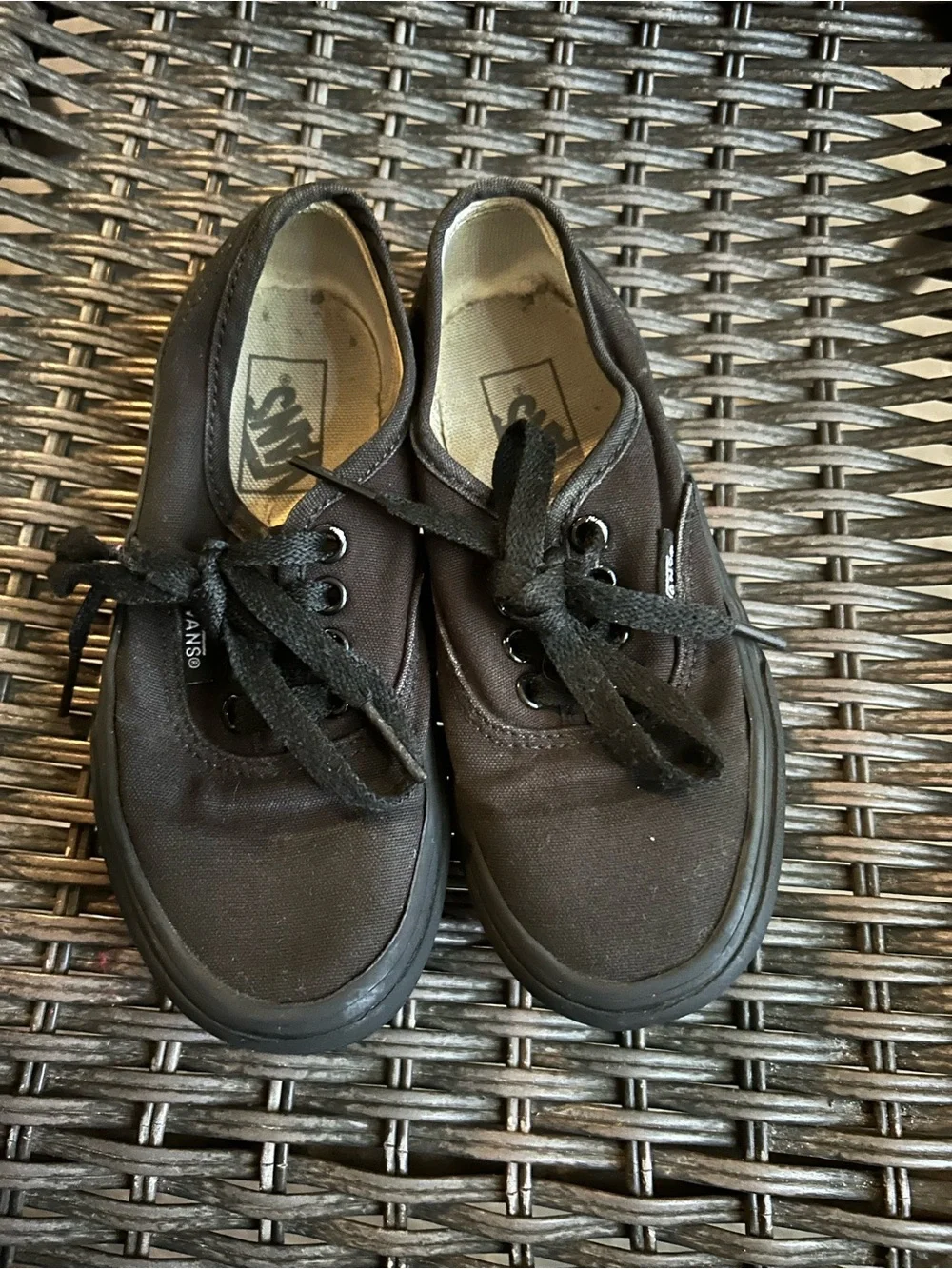 Vans Black Canvas Low-Top Sneakers